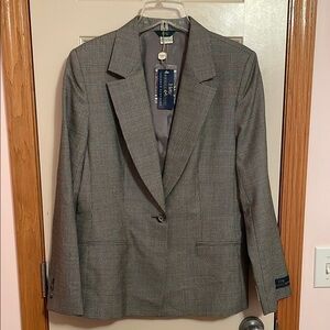 NWT Hawksley & Wight (H&W) Houndstooth Womans Blazer